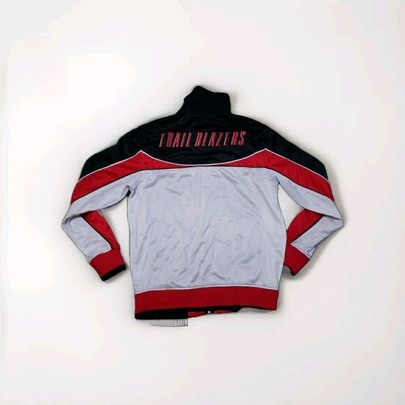 Portland Trail Blazers Mens Red Large NBA Full Zip Warm Up Sports 4800 - Picture 2 of 9